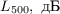 $L_{500}, \text{ дБ}$